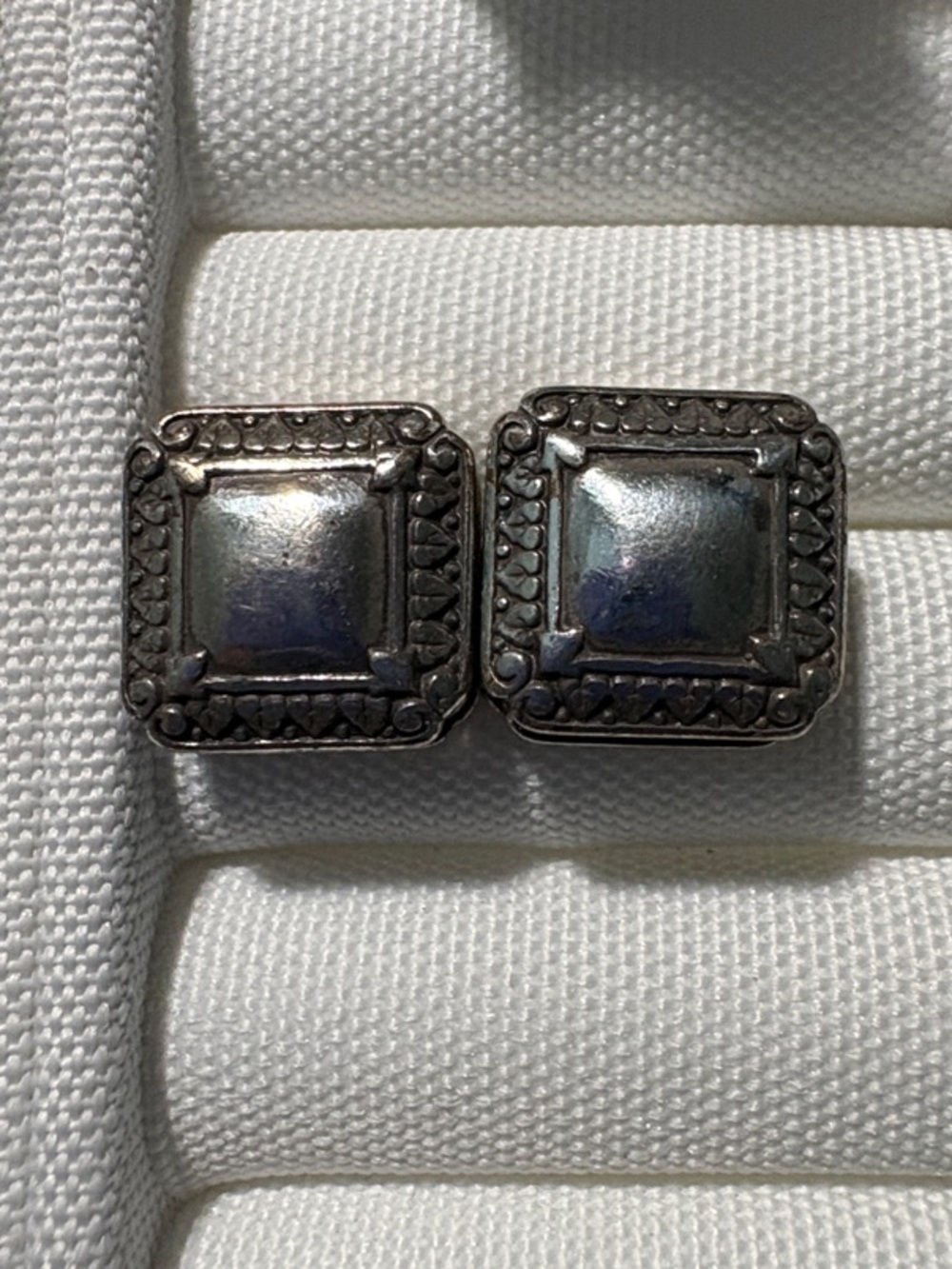 MBrighton Silver-Tone Square Stud Earrings EUC